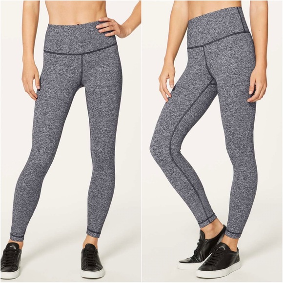 lululemon athletica Pants - Lululemon Leggings Wunder Under Hi-Rise 7/8 Tight *25" Heathered Black 10
